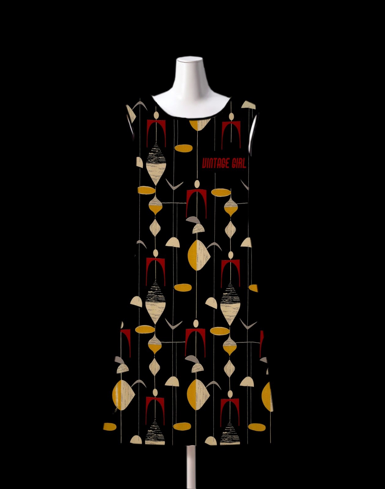 Vintage Girl dress Black  copy